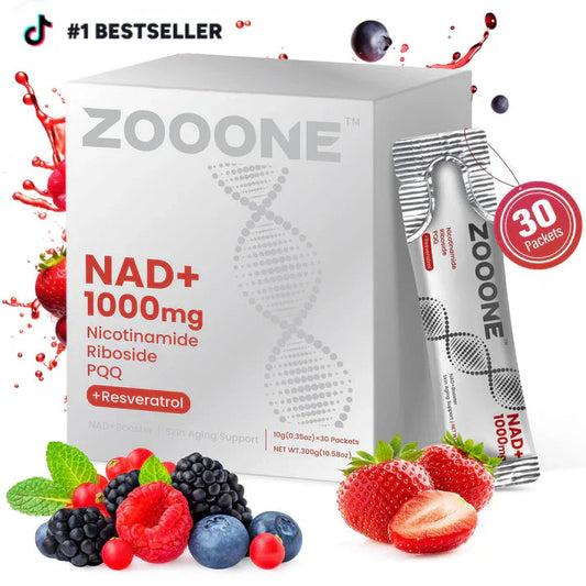 ZOOONE NR1000 - NAD+ Berry Flavor Drink Mix for Skin Aging Support, Energy, and Focus - 30 Pack-store