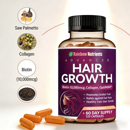 Hair Growth Vitamins for Women – aturally Regrow Stronger & Healthier Hair, Skin and Nails | Stops Hair Loss | 60 Day Supply