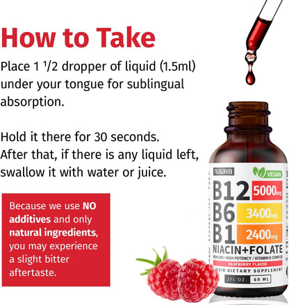 🏆Flash Sale⚡ 100K+ SOLD! 🏆Vitamin B12 Liquid Supplement Drops -ZDQ8-Shop