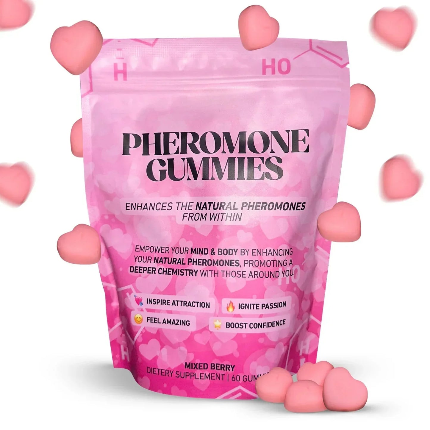Pheromone & Mood Gummies – Harmonize with Your Body’s Chemistry to Intensify Your Natural Scent & Presence