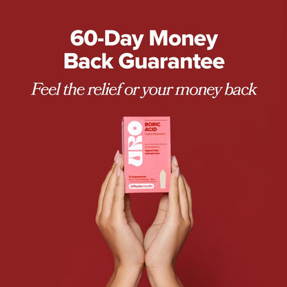 URO Boric Acid Vaginal Suppositories: Aloe-Soothing Formula for Healthy pH & Lasting Comfort