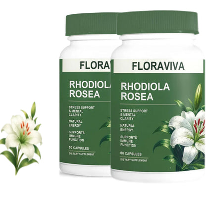 Rhodiola Rosea Capsules - Floravida for Energy, Focus, Mood - 60 Capsules.1