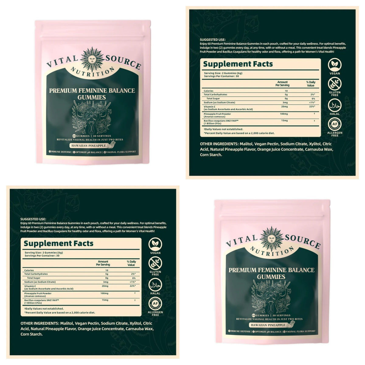 Feminine Balance Gummies for Women - Probiotic & Vitamin C Support for Intimate Health & Immunity