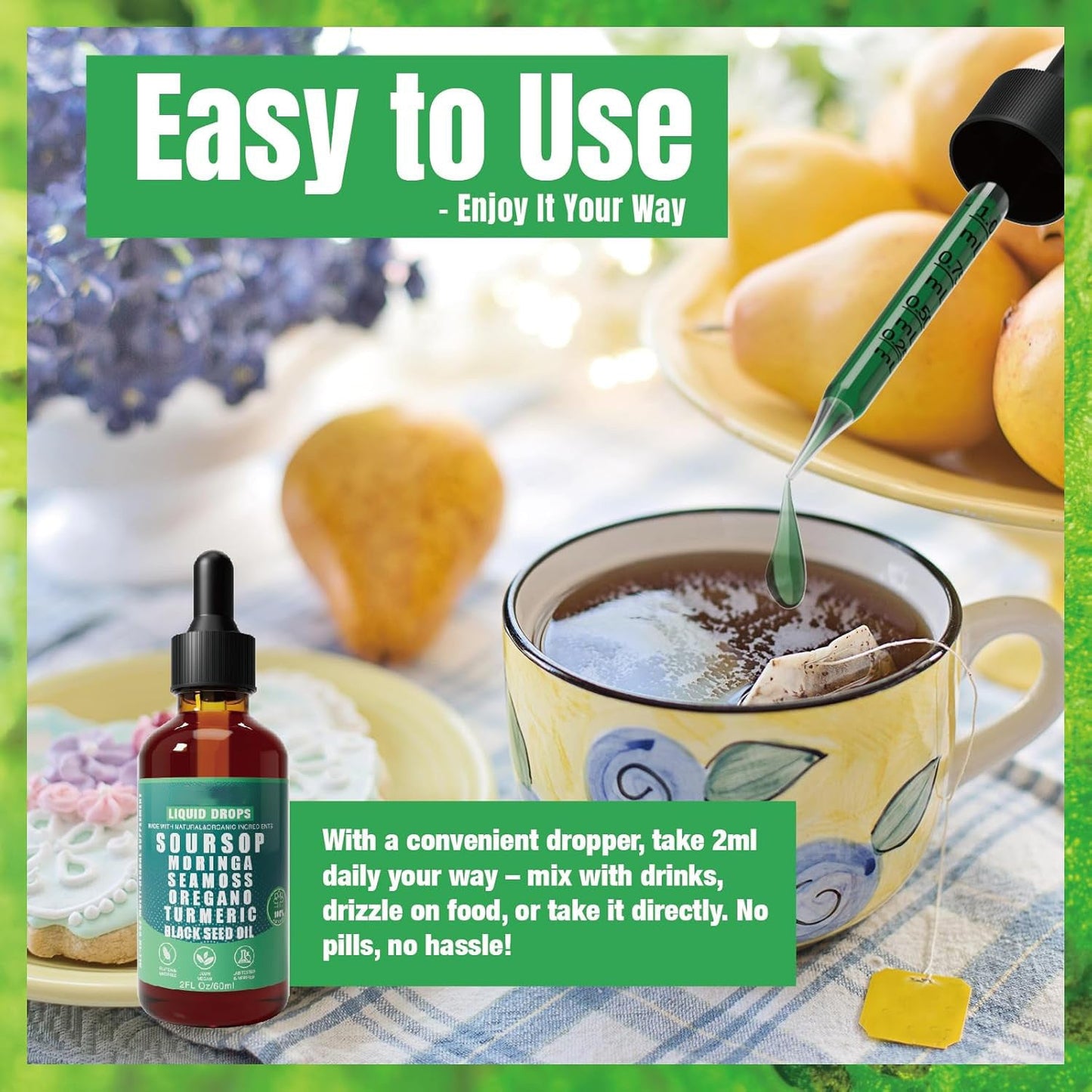 Soursop & Superfoods Elixir | Holistic Support for Energy, Stress & Immunity in a Single Daily Drop