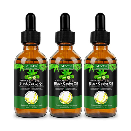 Aliver 100% Pure & Natural Jamaican Black Castor Oil Promotes hair growth，Prevent hair damage