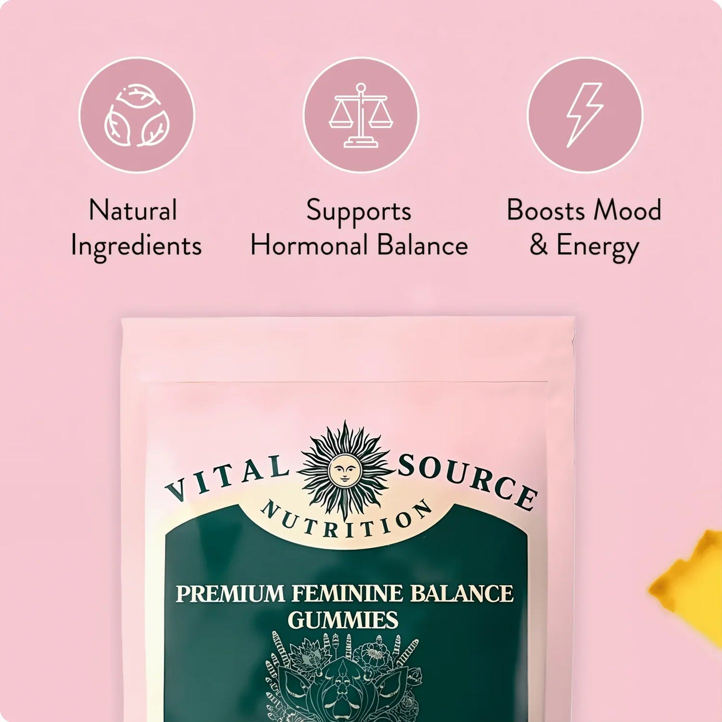 Feminine Balance Gummies for Women - Probiotic & Vitamin C Support for Intimate Health & Immunity