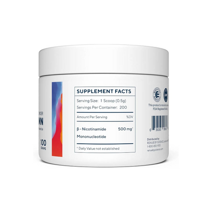 RENUE by Science NMN Powder | 100g Fast Dissolve Powder Supplement | 500mg Nicotinamide Mononucleotide per Serving