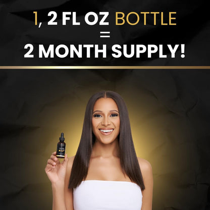 BASK & LATHER GRO & Glow Liquid Vitamin, Helps Support Healthy Hair, Skin & Nails, Cherry Flavor, 2 FL Oz