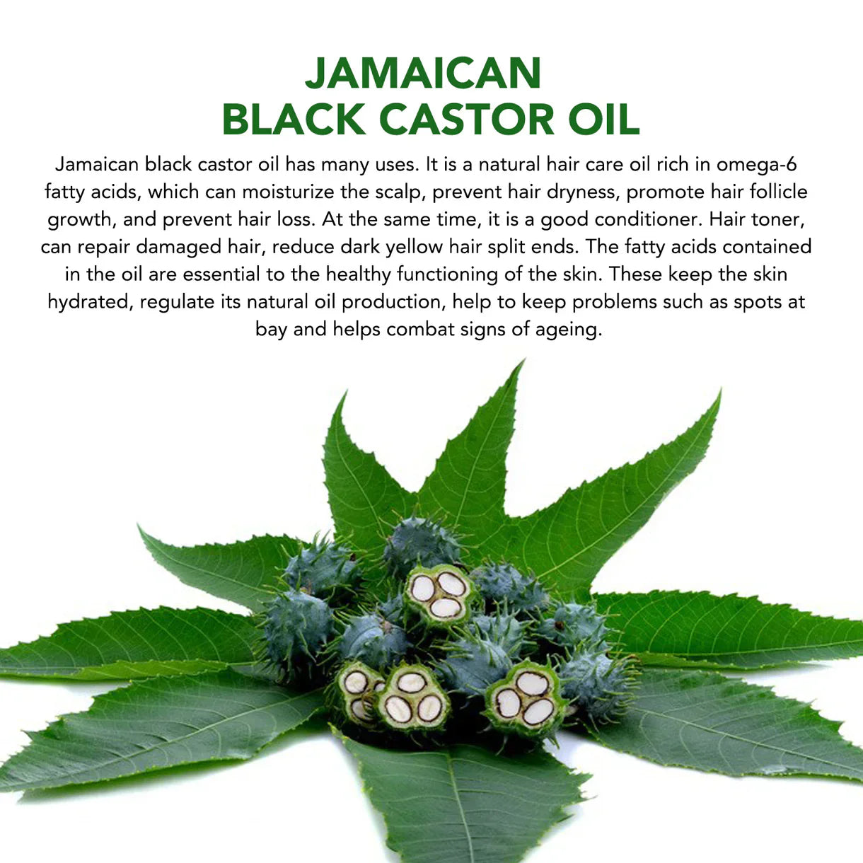 Aliver 100% Pure & Natural Jamaican Black Castor Oil Promotes hair growth，Prevent hair damage