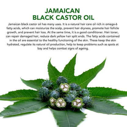 Aliver 100% Pure & Natural Jamaican Black Castor Oil Promotes hair growth，Prevent hair damage