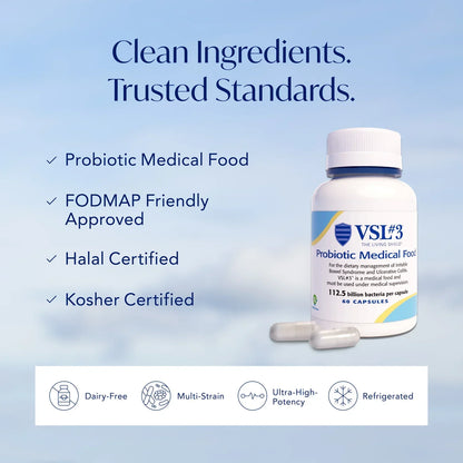 Probiotics for IBS & UC Relief | Live Multi-Strain, Refrigerated | Digestive Balance Support