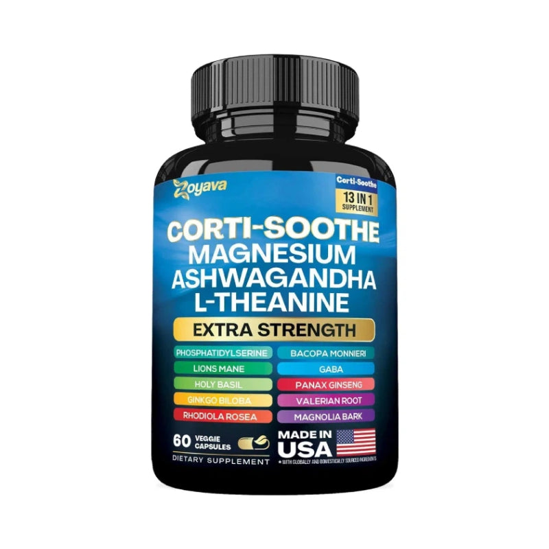 Cortisol Supplement Magnesium Glycinate 200mg -Root 60 Caps