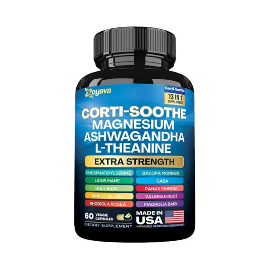 Cortisol Supplement Magnesium Glycinate 200mg -Root 60 Caps