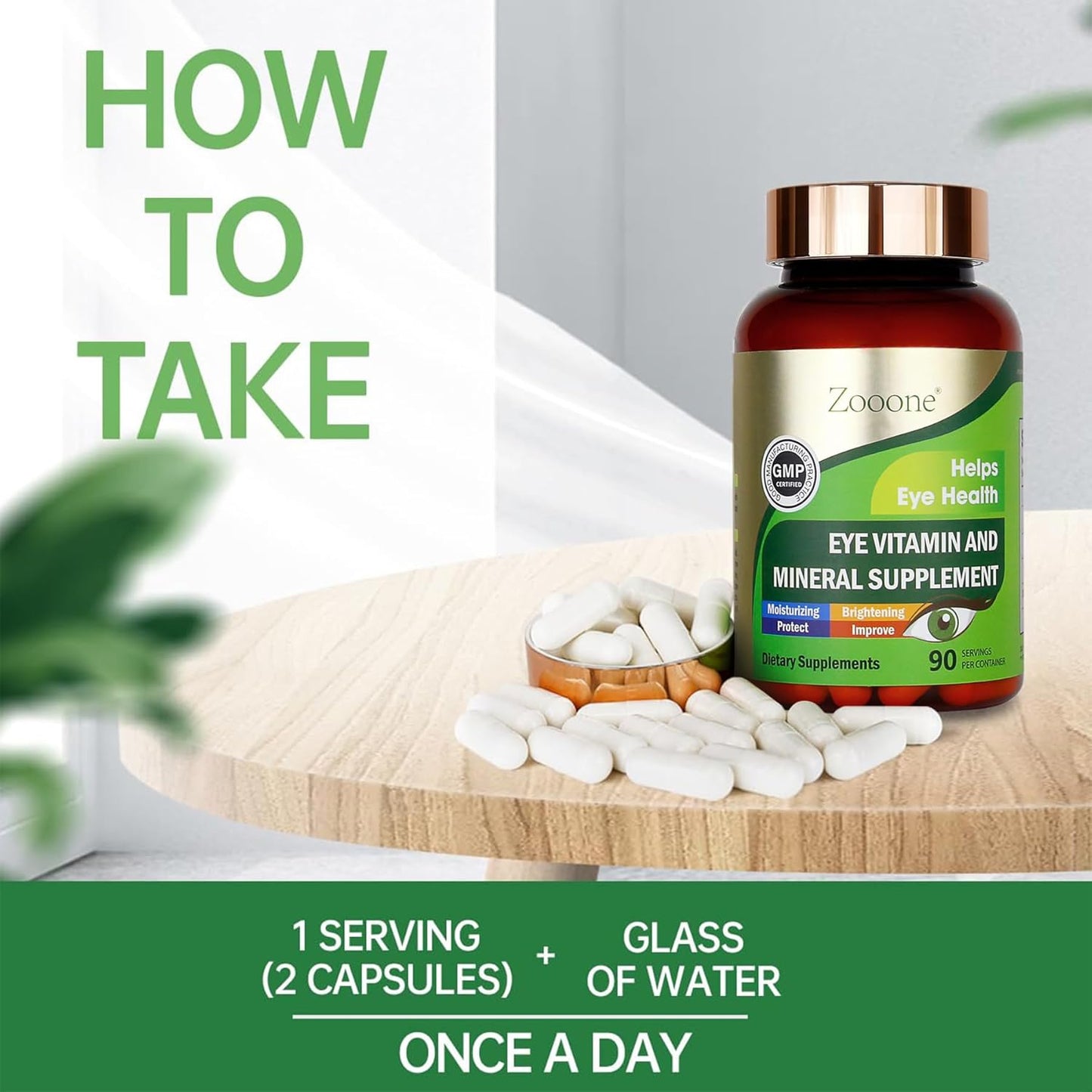 Zooone Lutein Eye Vitamins Supplement 90pcs, Lutein & Zeaxanthin for Women Men to Against Macular & Dry Eye-store