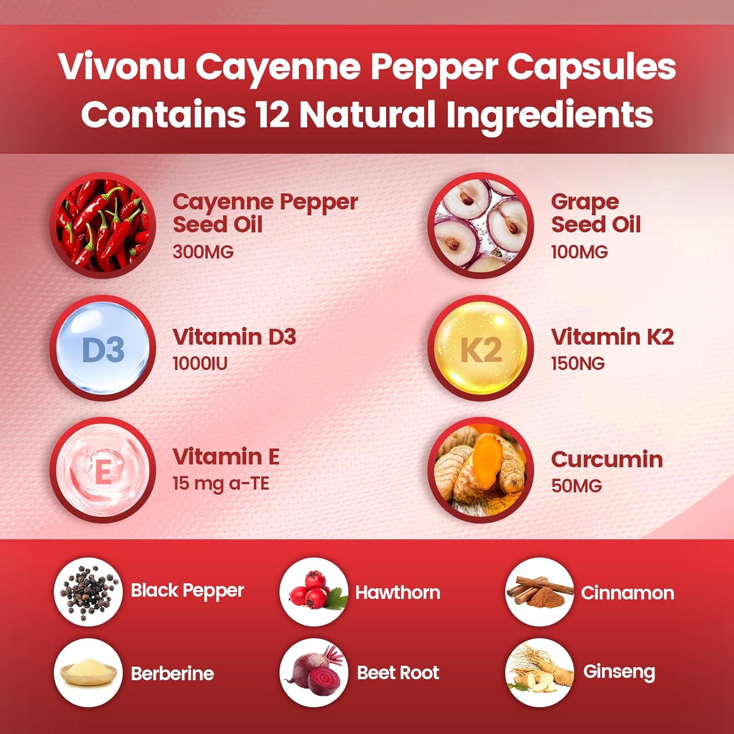 Cayenne Pepper Heart & Vessel Support – Full Spectrum Formula with Vitamins & Botanicals (240ct)