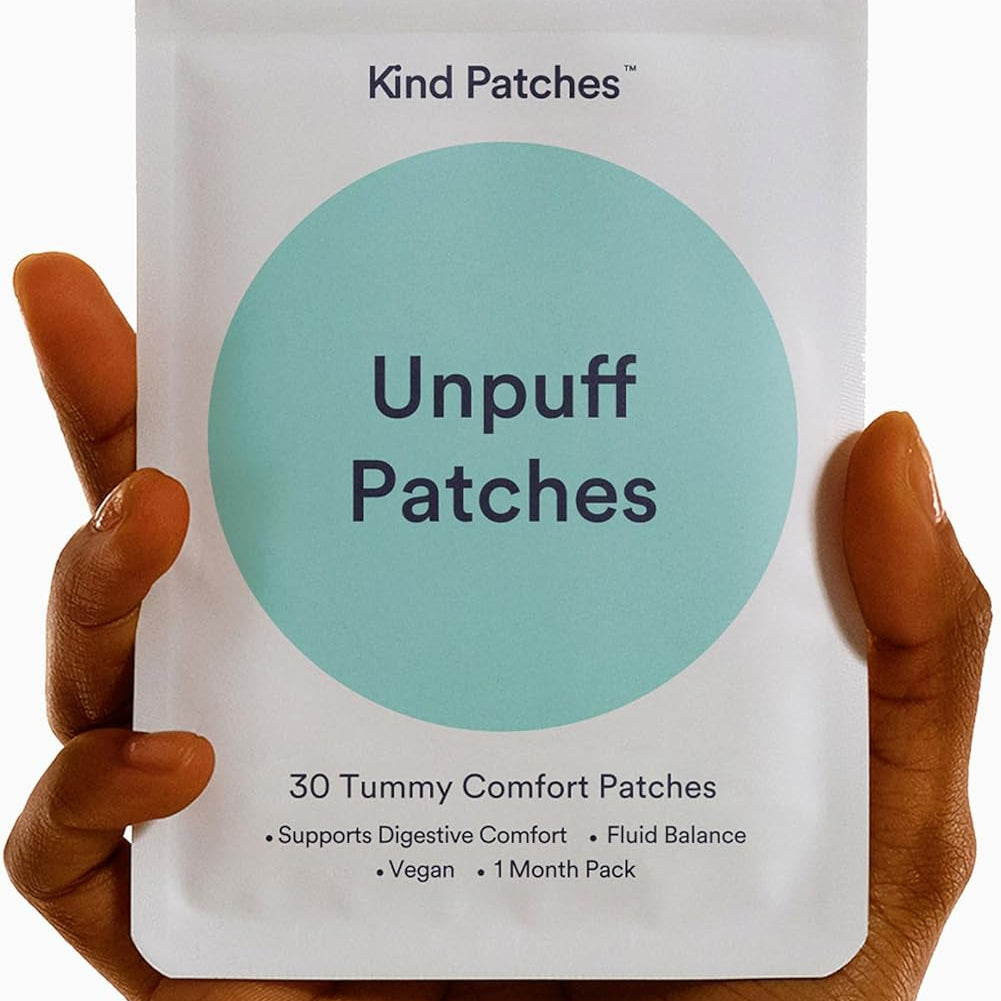 Unpuff Detox Patches | Dandelion & Ginger Herbal Vitamin Patch for Bloating & Water Retention | 30 Vegan Patches
