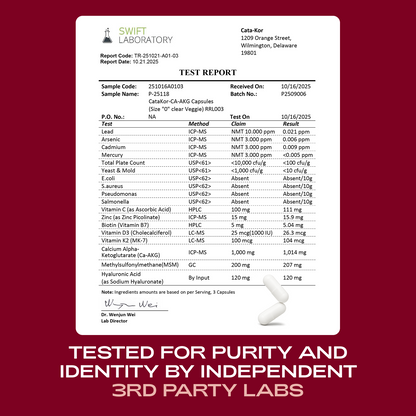 Cata-Kor Skin, Hair & Nails Supplement – Ca AKG, MSM, Hyaluronic Acid, Biotin-store