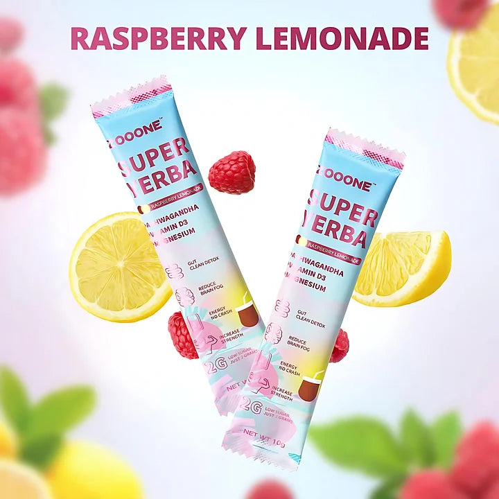 ZOOONE Super Yerba | Yerba Mate Instant Tea Powder | RASPBERRY LEMONADE Flavor | 30 Servings-store