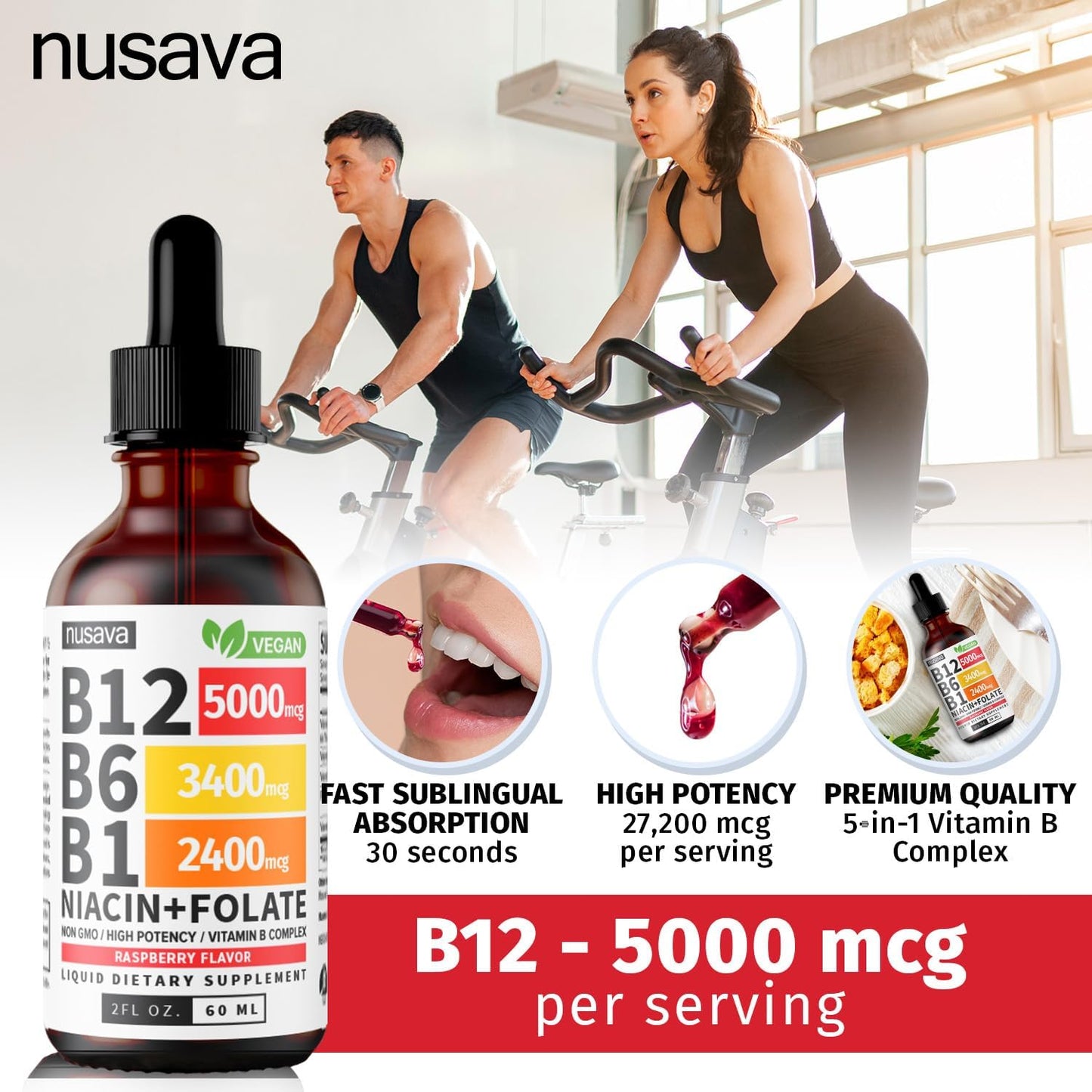 🏆Flash Sale⚡ 100K+ SOLD! 🏆Vitamin B12 Liquid Supplement Drops -ZDQ8-Shop