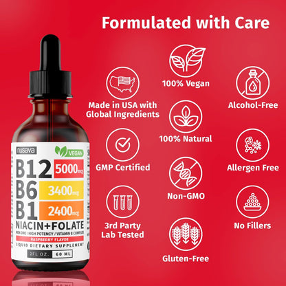 🏆Flash Sale⚡ 100K+ SOLD! 🏆Vitamin B12 Liquid Supplement Drops -ZDQ8-Shop