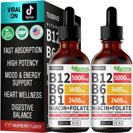 🏆Flash Sale⚡ 100K+ SOLD! 🏆Vitamin B12 Liquid Supplement Drops -ZDQ8-Shop