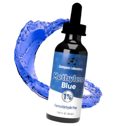 Methylene Blue Pharmaceutical Grade, USP Grade, Third-Party Tested Dietary Supplement for Humans, No Formaldehyde, Made in USA (0.5% 50ml Bottle)