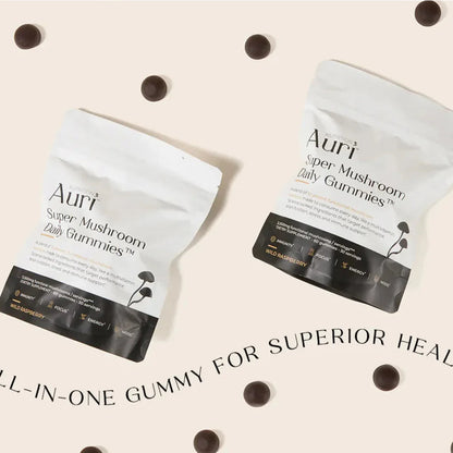 Super Mushroom Daily Gummies🍄 | 12 Functional Mushrooms in Tasty Raspberry for Focus, Memory & Immune Support