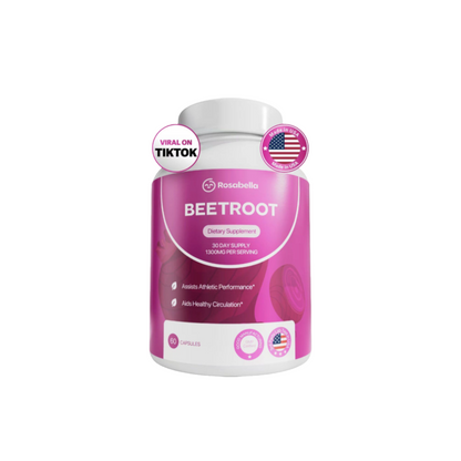 Organic Beet Root Capsules 1300mg - 60 Caps (30-Day Supply) | Supports Healthy Circulation & Vitality | Non-GMO, Pure Beetroot Powder Supplement