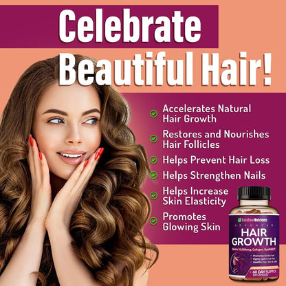 Advanced Hair, Skin & Nails Growth Formula – Doctor-Formulated with Collagen & Biotin for Intrinsic Beauty Support