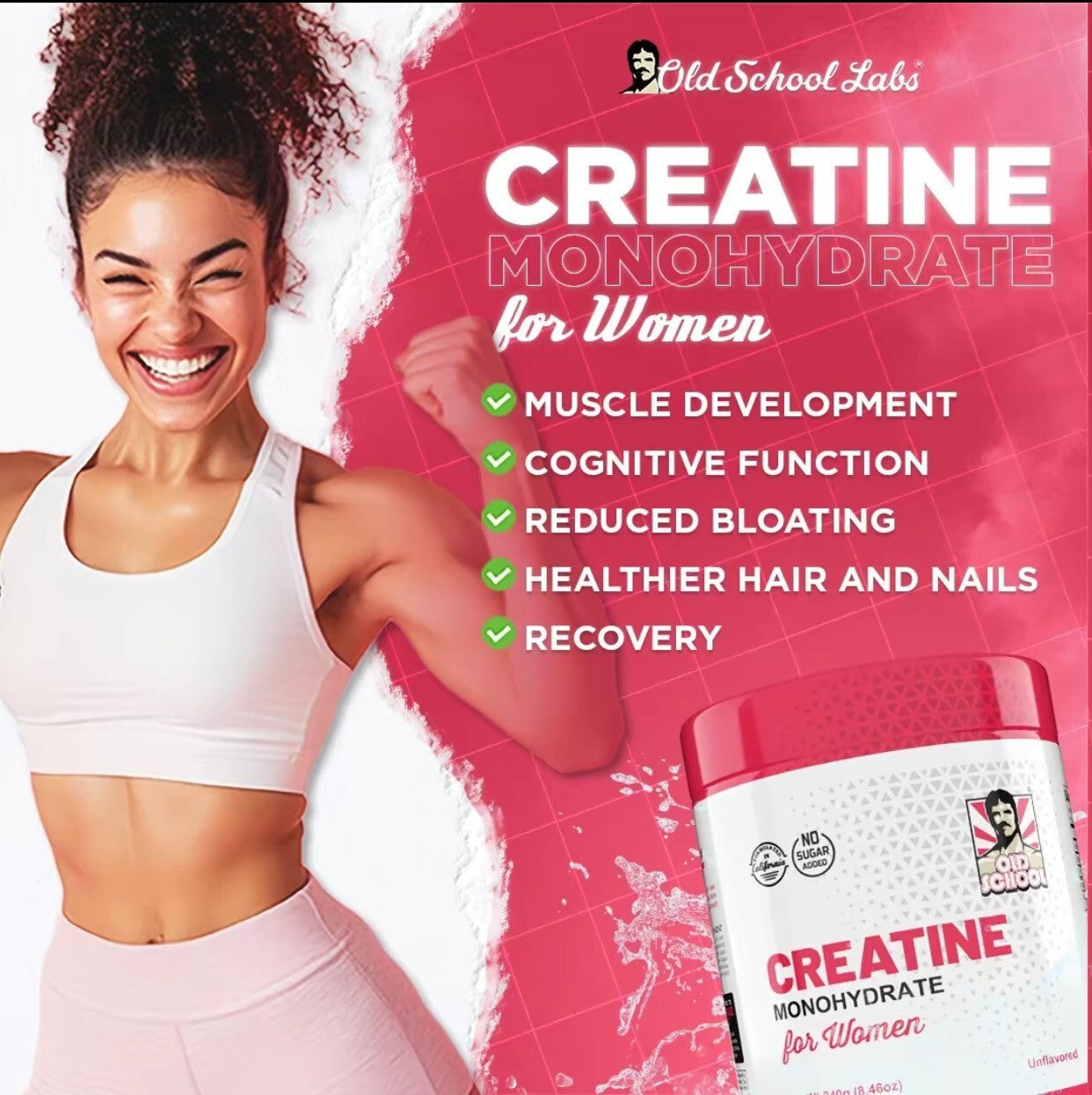 All-in-One Wellness for Active Women: Creatine, Collagen & BCAAs for Muscle, Recovery & Radiance240g (30 Servings)