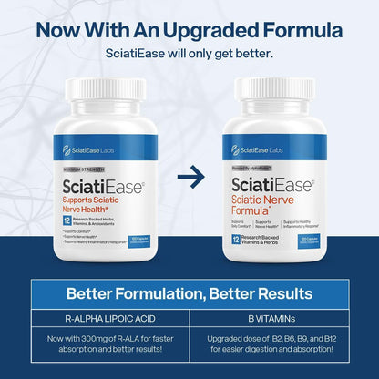 SciatiEase Labs Sciatic Ease Nerve Formula - Nervous System Health, Antioxidant